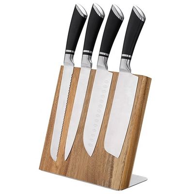 Organizador de cuchillos de madera de acacia, bloque universal para cuchillos, tijeras 235x110x35mm