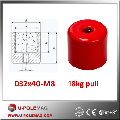 D25.4x21 Imán de taza de base redonda de Alnico con imán AlNiCo de grado de agujero
