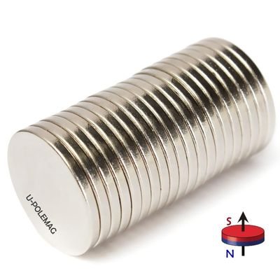 Imán de Ndfeb 1.26" x 1/8" Disco Imán de tierras raras permanente Imán industrial