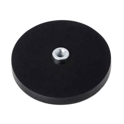 Magnetos industriales de goma con agujeros roscados M6 M8 y fuerza personalizable