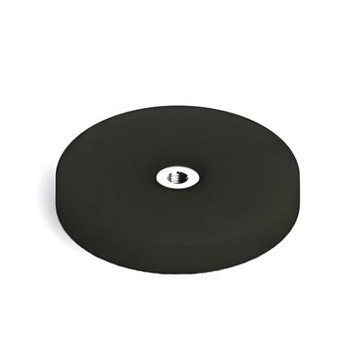 Fácil de instalar D43 D66 D88mm Imán de montaje POT recubierto de caucho con hilo interno