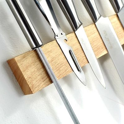 Repuesto de banda magnética de madera Portacuchillo magnético Succión magnética Hang Lever Accesorio de cocina