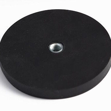 Magnético de goma recubierto de goma Neodimio Magnético de goma D36 * 6mm-M6 Permanente punzón potente