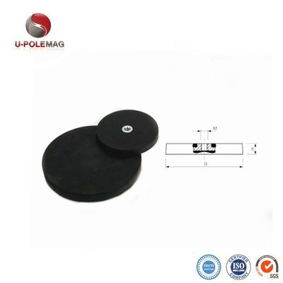 Magnético de goma recubierto de goma Neodimio Magnético de goma D36 * 6mm-M6 Permanente punzón potente