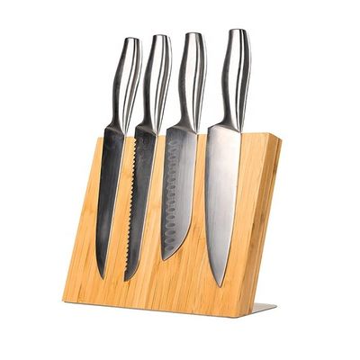 Aceptado OEM ODM Bamboo Magnético Stand Bloque de cuchillo magnético para utensilios de cocina Más