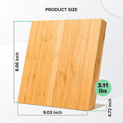 Aceptado OEM ODM Bamboo Magnético Stand Bloque de cuchillo magnético para utensilios de cocina Más