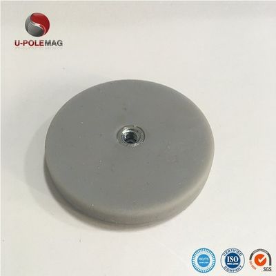 Magnético de goma recubierto de goma Neodimio Magnético de goma D36 * 6mm-M6 Permanente punzón potente