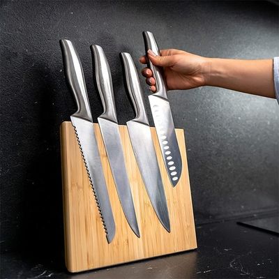 Aceptado OEM ODM Bamboo Magnético Stand Bloque de cuchillo magnético para utensilios de cocina Más