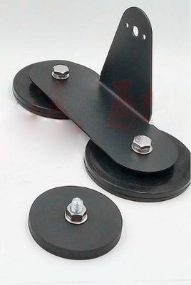 D88x8mm Base magnética recubierta de caucho redondo con hilo exterior 45kg fuerza de tracción Forma redonda