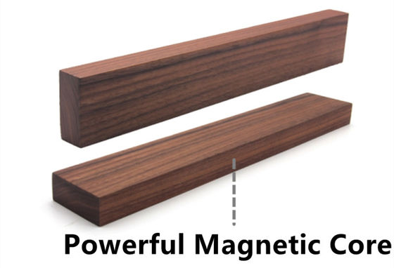 Cuchillo magnético de madera de bambú ecológico para almacenamiento de cuchillos de cocina con estilo