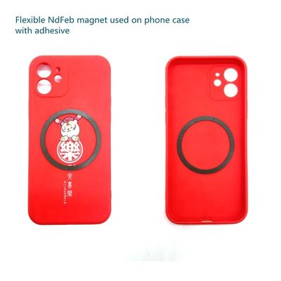 Adhesivo magnético de neodimio suave y flexible para iPhone MagSafe tapa de almohadilla de carga inalámbrica