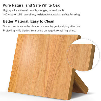 Diseño personalizado Bloque de cuchillo magnético de bambú natural soporte con imanes fuertes