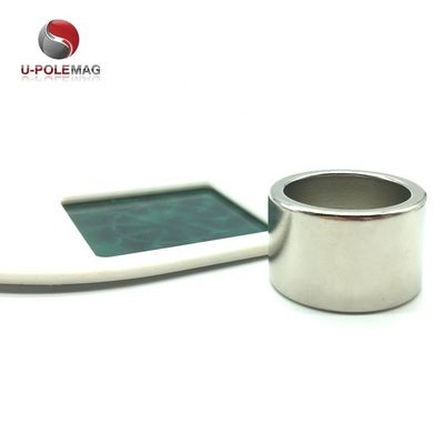 Magnético de anillo de magnetización radial de neodimio N38H personalizado OD32xID25x20mm para sensores