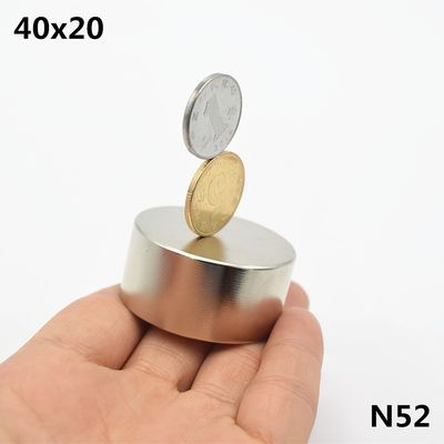 Imán de disco de neodimio de 40x20 mm con tolerancia de ±1 mm