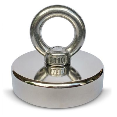 148 LBS 67 KG Fuerza de tracción Imán POT de tierras raras con perno D48mm y alta tolerancia