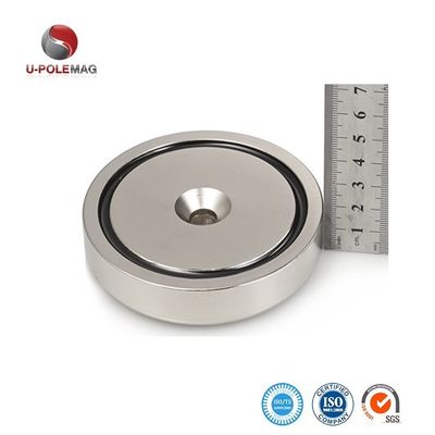 148 LBS 67 KG Fuerza de tracción Imán POT de tierras raras con perno D48mm y alta tolerancia