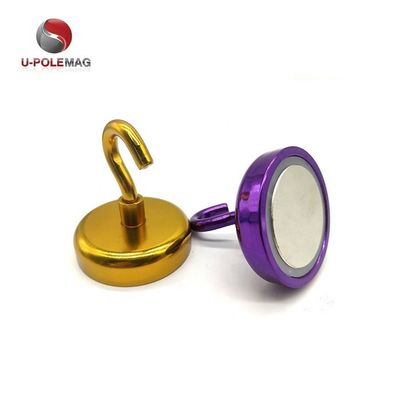 Magnete de neodimio Magneto de olla decorativo con gancho D10mm-75mm y gancho magnético potente