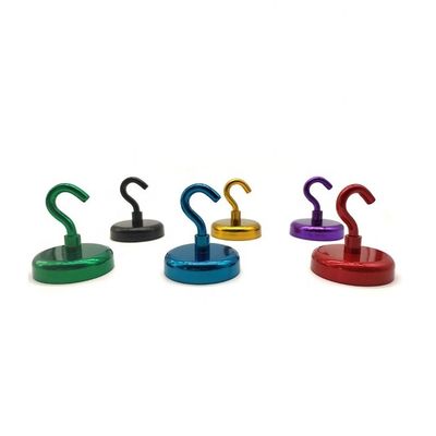 Magnete de neodimio Magneto de olla decorativo con gancho D10mm-75mm y gancho magnético potente