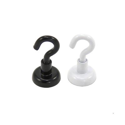 Potentes ganchos magnéticos de ferrita para colgar en blanco y negro