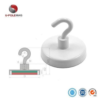 Potentes ganchos magnéticos de ferrita para colgar en blanco y negro