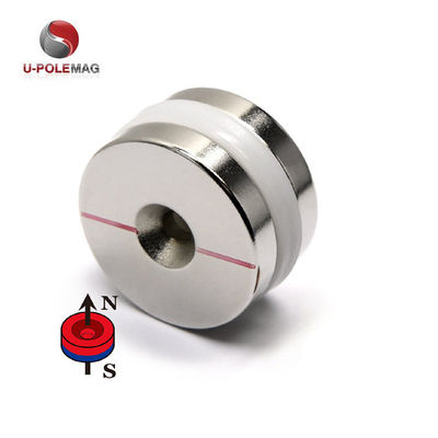 Disco de NdFeB N52 de tierra rara Neodimio contra imán sumergido D16*d6.5*d3.5*5mm