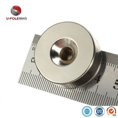 Disco de NdFeB N52 de tierra rara Neodimio contra imán sumergido D16*d6.5*d3.5*5mm