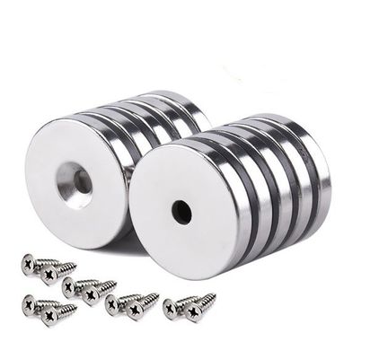 N52 Imán de neodimio con forma de imán industrial en forma de olla / taza y agujero contrafundido