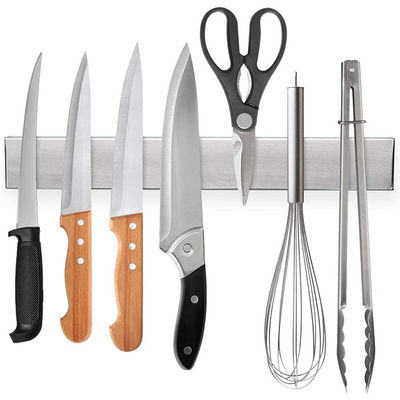 12 pulgadas de cuchillo magnético de tira de logotipo Impresión de seda o láser de metal magnético de pared de cuchillo