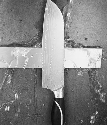12 pulgadas de cuchillo magnético de tira de logotipo Impresión de seda o láser de metal magnético de pared de cuchillo