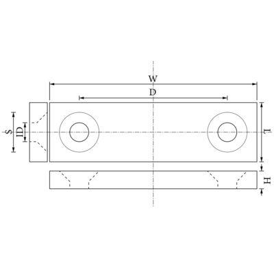 Imán rectangular de neodimio permanente de 25,4 x 12,7 x 6,35 mm con fuerza magnética fuerte
