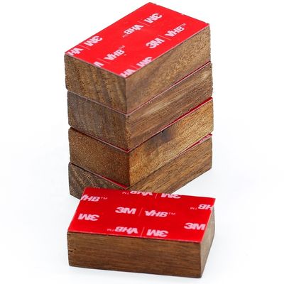 Sostenibilidad de la madera de cuchillo magnético soporte para la pared de neodimio fuerte de los imanes banda adhesiva