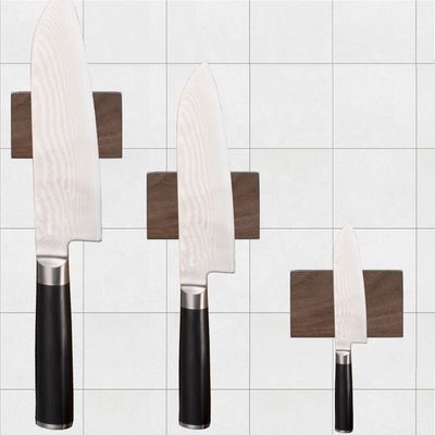 Sostenibilidad de la madera de cuchillo magnético soporte para la pared de neodimio fuerte de los imanes banda adhesiva