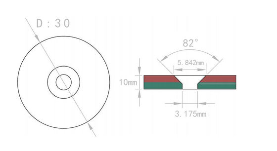 Magnetos de Neodimio contra-sumido personalizados para una densidad de rendimiento óptima 7.6 g/cm3 N42