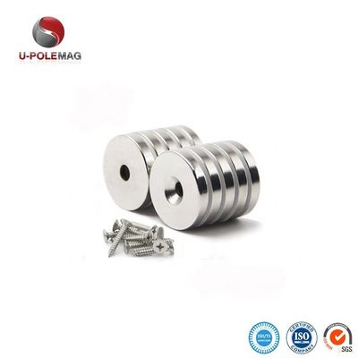 Magnetos de Neodimio contra-sumido personalizados para una densidad de rendimiento óptima 7.6 g/cm3 N42