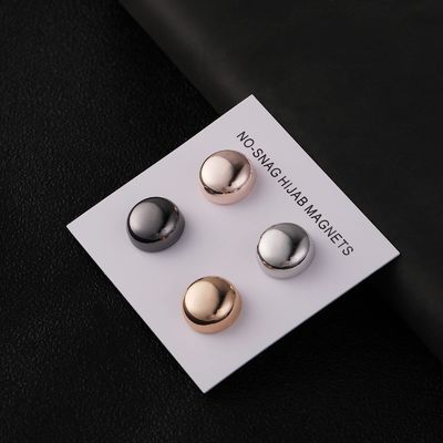 12mm aleación NdFeB imán sin desgarro Multi-hijab imán para bufanda musulmana en más de 40 colores