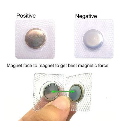 Zinc PVC revestimiento de acero oculto invisible coser botón magnético para la ropa