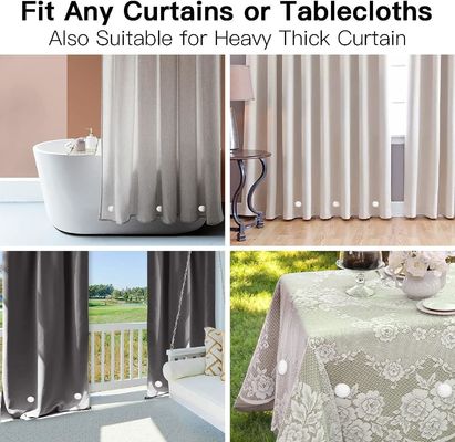 Magnetos fuertes para cortinas de ducha de trabajo pesado Nunca oxida No hay ruido Silicone recubierto