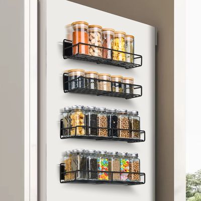 Organizador de almacenamiento de refrigerador magnético de doble nivel personalizado para cocina y refrigerador