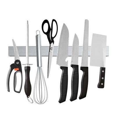 Home Cuchillo de cocina portador con superficie magnética potente y revestimiento de acero inoxidable