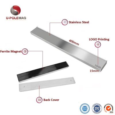 Home Cuchillo de cocina portador con superficie magnética potente y revestimiento de acero inoxidable