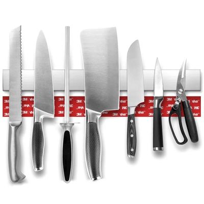 Almacene sus cuchillos de cocina sin esfuerzo con nuestra barra magnética de cuchillo sostenible de 16 pulgadas