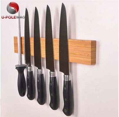 Cuchillo de cocina de madera de bambú, soporte magnético, puente fuerte, puente fuerte, organizador de exhibición