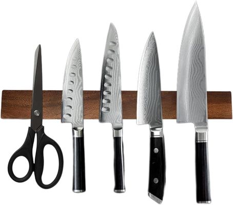Personaliza tu cocina aceptando logotipo personalizado para bandas de cuchillo magnético de madera de acacia