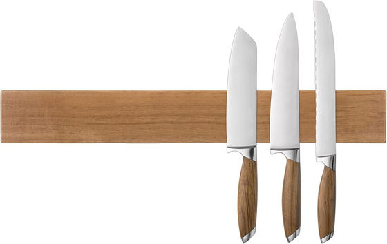 Personaliza tu cocina aceptando logotipo personalizado para bandas de cuchillo magnético de madera de acacia