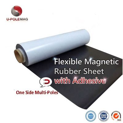 Rollo de láminas magnéticas de caucho flexible con adhesivo para una unión fuerte y duradera