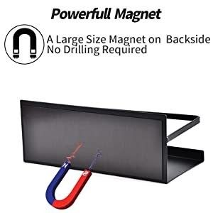 Organizador de especias magnético de acero inoxidable montado en la pared para microondas/fritas/reflectores