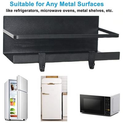 Organizador de especias magnético de acero inoxidable montado en la pared para microondas/fritas/reflectores