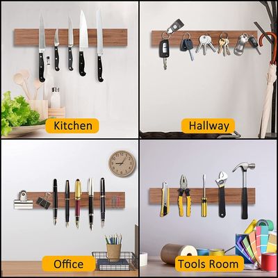 Cuchillo magnético de madera de nuez para pared completamente cerrado Envío por mar/aire/exprés