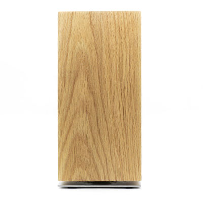 Cuchillo de cocina magnético con placa de metal 360 Construcción de madera de roble giratorio