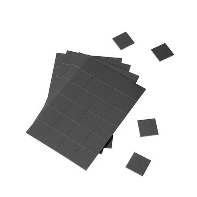 0.1 mm espesor del adhesivo isotrópico de caucho flexible cuadrados magnéticos con adhesivo